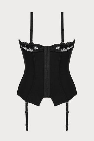 Obsessive Editya Corset with Suspenders Black