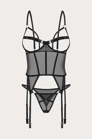 Obsessive Euridia Cupless Corset & Thong
