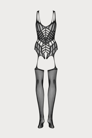 Obsessive G139 Open Crotch Bodystocking Black 