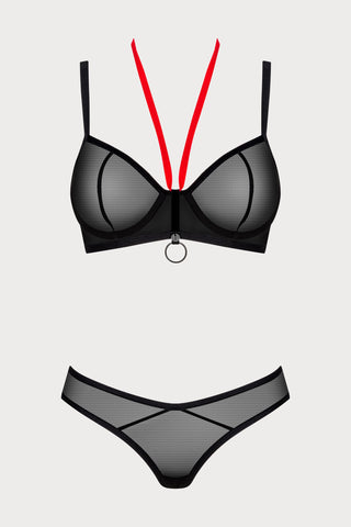 Obsessive Glandez Bra & Thong Black