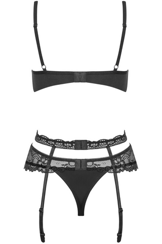 Obsessive Heartina Lingerie Set in Black