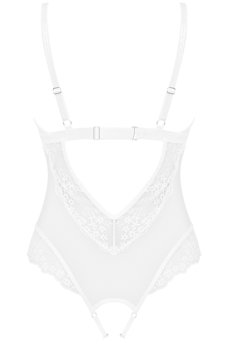 Obsessive Heavenlly Crotchless Bodysuit White