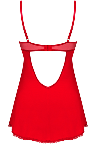 Obsessive Ingridia Chemise & Thong Set Red