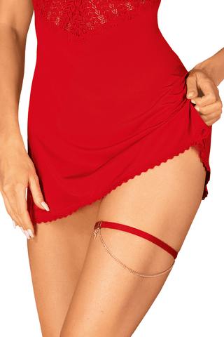 Obsessive Ingridia Garter Red