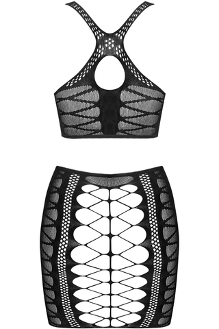 Obsessive K102 Knit Top & Skirt Black