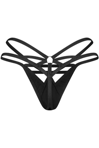 Obsessive Keira Lise Black Strappy Thong