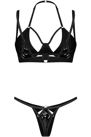 Obsessive Keira Lise Black Underwired Bra & Thong