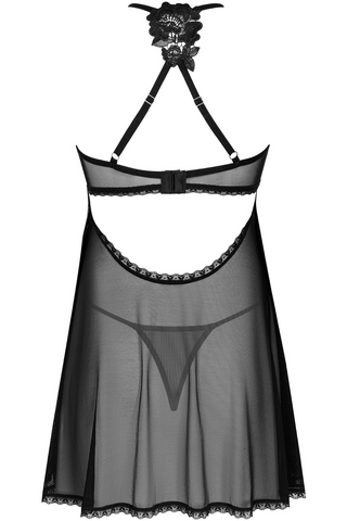 Obsessive Latinesa Babydoll & Thong Black