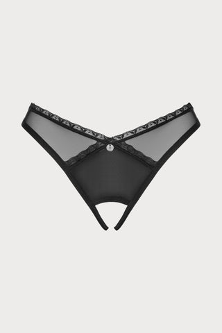 Obsessive Latinesa Crotchless Thong Black