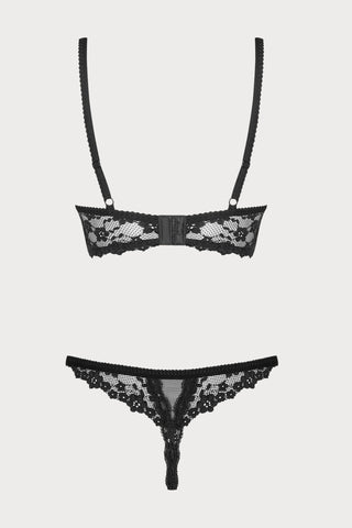 Letica Cupless Bra & Crotchless Thong Set