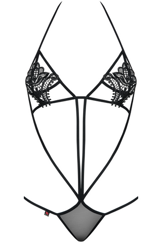 Obsessive Luiza Strappy Bodysuit Black