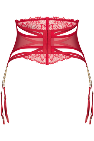 Obsessive Matildea Red Lace Suspender Belt