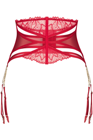 Obsessive Matildea Red Lace Suspender Belt