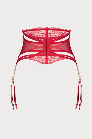 Matildea Red Lace Suspender Belt