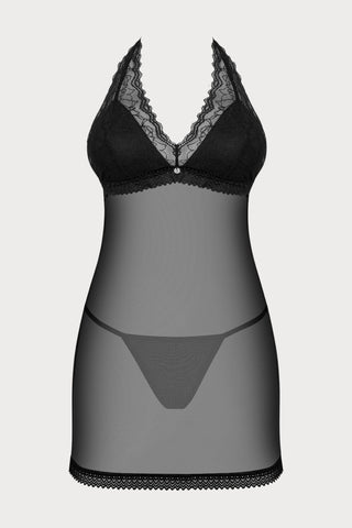 Obsessive Medilla Chemise & Thong Black
