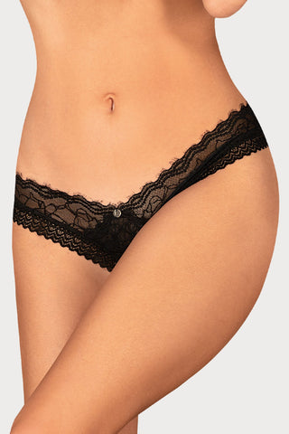 Obsessive Medilla Crotchless Thong Black