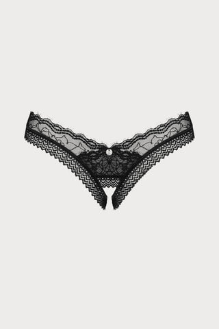 Obsessive Medilla Crotchless Thong Black