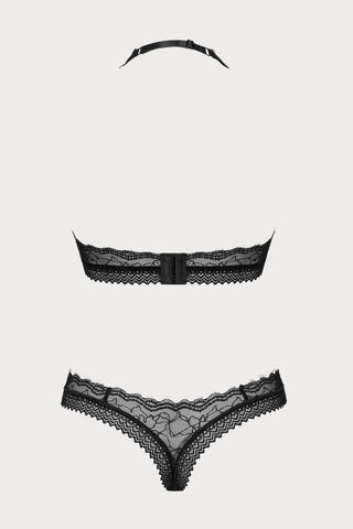 Obsessive Medilla Halterneck Bra & Thong Black