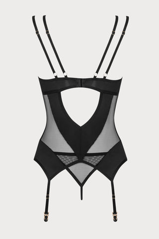 Obsessive Nesari Corset & Thong Black