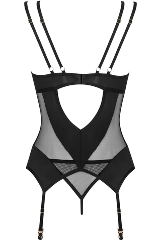 Obsessive Nesari Corset & Thong Black