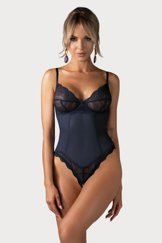 Obsessive Nightly Blue Crotchless Bodysuit | Sexy Lingerie Naughty Knickers Obsessive Nightly Blue Crotchless Bodysuit | Sexy Lingerie Naughty Knickers