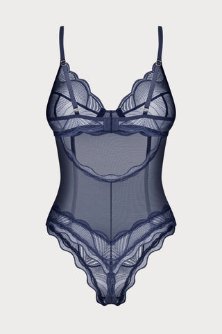 Nightly Blue Crotchless Bodysuit