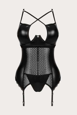 Obsessive Norides Corset & Thong Black