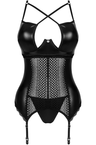 Obsessive Norides Corset & Thong Black