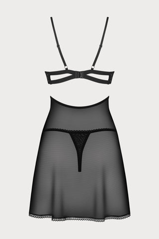 Obsessive Nutris Babydoll & Thong Black