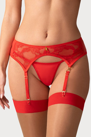 Obsessive Aliosa Red Lace Suspender Belt