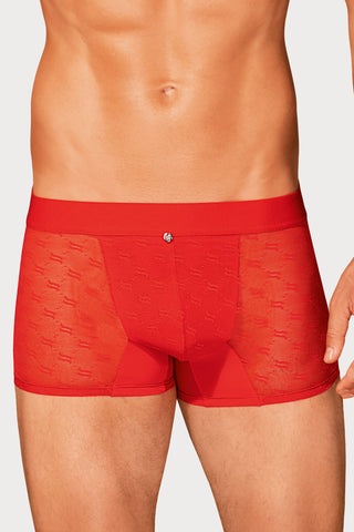 Obsessive Men's Sheer Red Boxer Shorts Obsessiver
