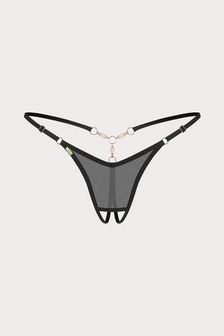 Obsessive Oxaria Crotchless Thong - Naughty Knickers