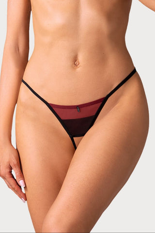 Obsessive Parisel Crotchless Mini Thong Black