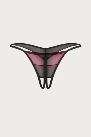 Obsessive Parisel Crotchless Mini Thong Black