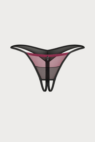 Obsessive Parisel Crotchless Mini Thong Black