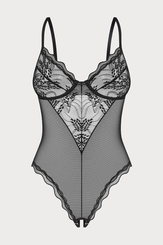 Obsessive Perisia Underwired Crotchless Bodysuit - Naughty Knickers