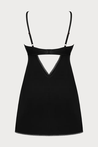 Obsessive Rosenty Chemise & Thong Black