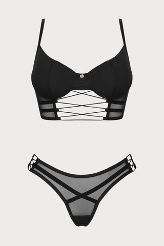 Obsessive Roxelia Bra & Thong Black