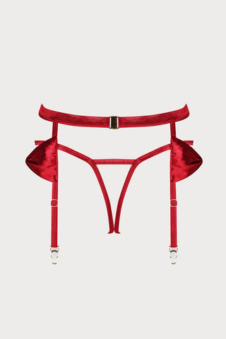 Obsessive Rubinesa Suspender & Crotchless Thong