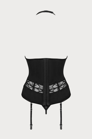 Obsessive Serafia Corset & Thong Black