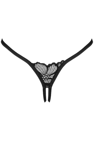 Obsessive Serafia Crotchless Thong Black