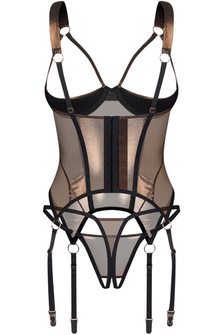 Obsessive Soranna Corset & Crotchless Thong Set