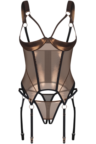 Obsessive Soranna Corset & Crotchless Thong Set