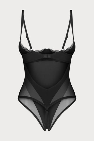 Obsessive Stelisa Cupless & Crotchless Bodysuit - Naughty Knickers