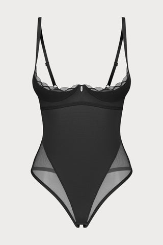 Obsessive Stelisa Cupless & Crotchless Bodysuit - Naughty Knickers