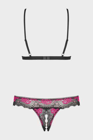 Tulia Cupless Bra & Crotchless Thong