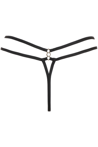 Prelude Black Mini Thong Les Nuits Folles - Luxury Knickers
