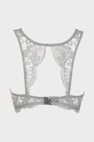 Marlene Fantasy Bra with Swarovski Crystals in Grey, Size UK 32B