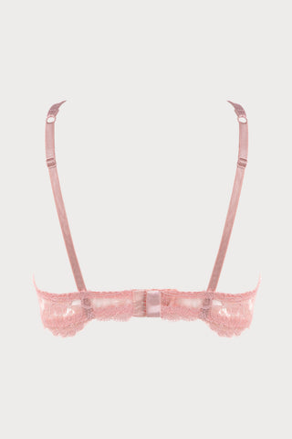 Marlene Push Up Bra with Swarovski Crystals in Pink, Size UK 36DD