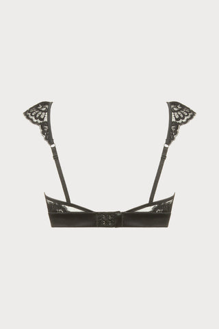 Marlene Triangle Bra with Swarovski Crystals in Black